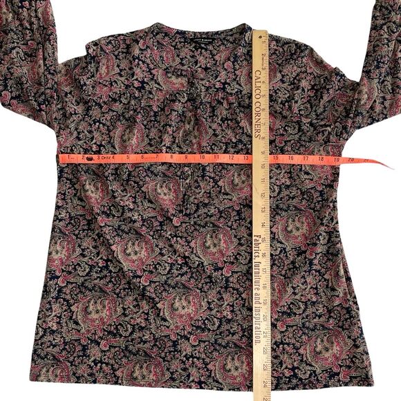Lucky Brand Cotton Modal Popover Blouse Fairy Goth Whimsigoth Grunge Fall Size S - Picture 12 of 15